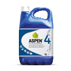 Aspen 4 Sonderkraftstoff für 4-Takt Motoren, 5 Liter Kanister, Zubehör für Rasenmäher.