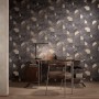 Erismann Vliestapete Elle Decoration 4 Mosaique Taupe im Raum, Schieferoptik.
