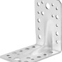 Winkelverbinder Edelstahl 90x90x65mm mit Sicke und Löchern zur Befestigung.