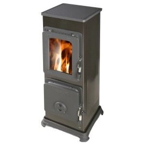 Thorma Küchenofen BOZEN AT 5 kW: Kaminofen mit Kochplatte und Sichtfenster.