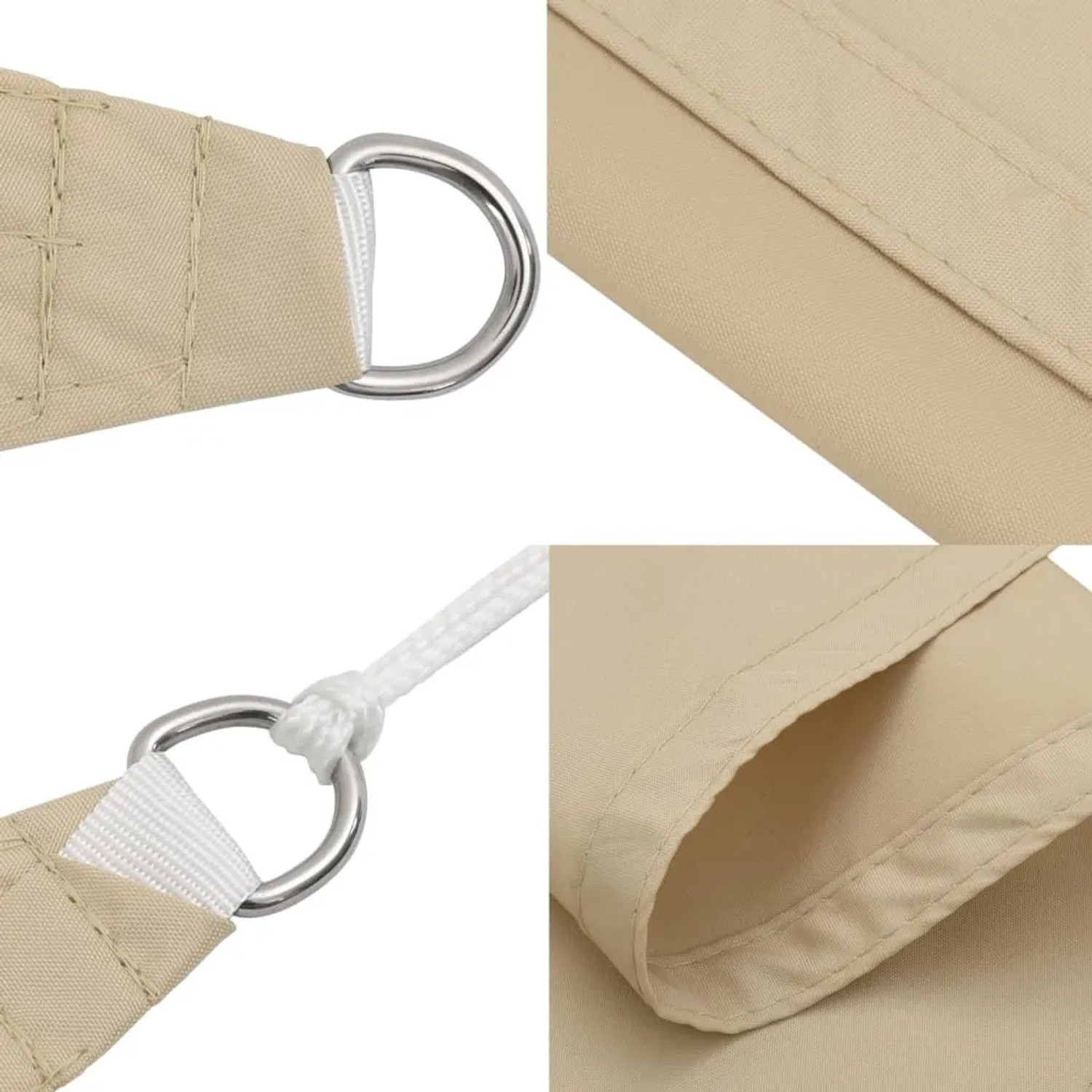 vidaXL Sonnensegel Oxford-Gewebe Rechteckig 2,5x3,5 m Beige 135151_7