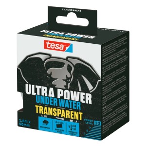 Verpackung Tesa Reparaturband Ultra Power Under Water, transparent, 1,5 m x 5 cm.