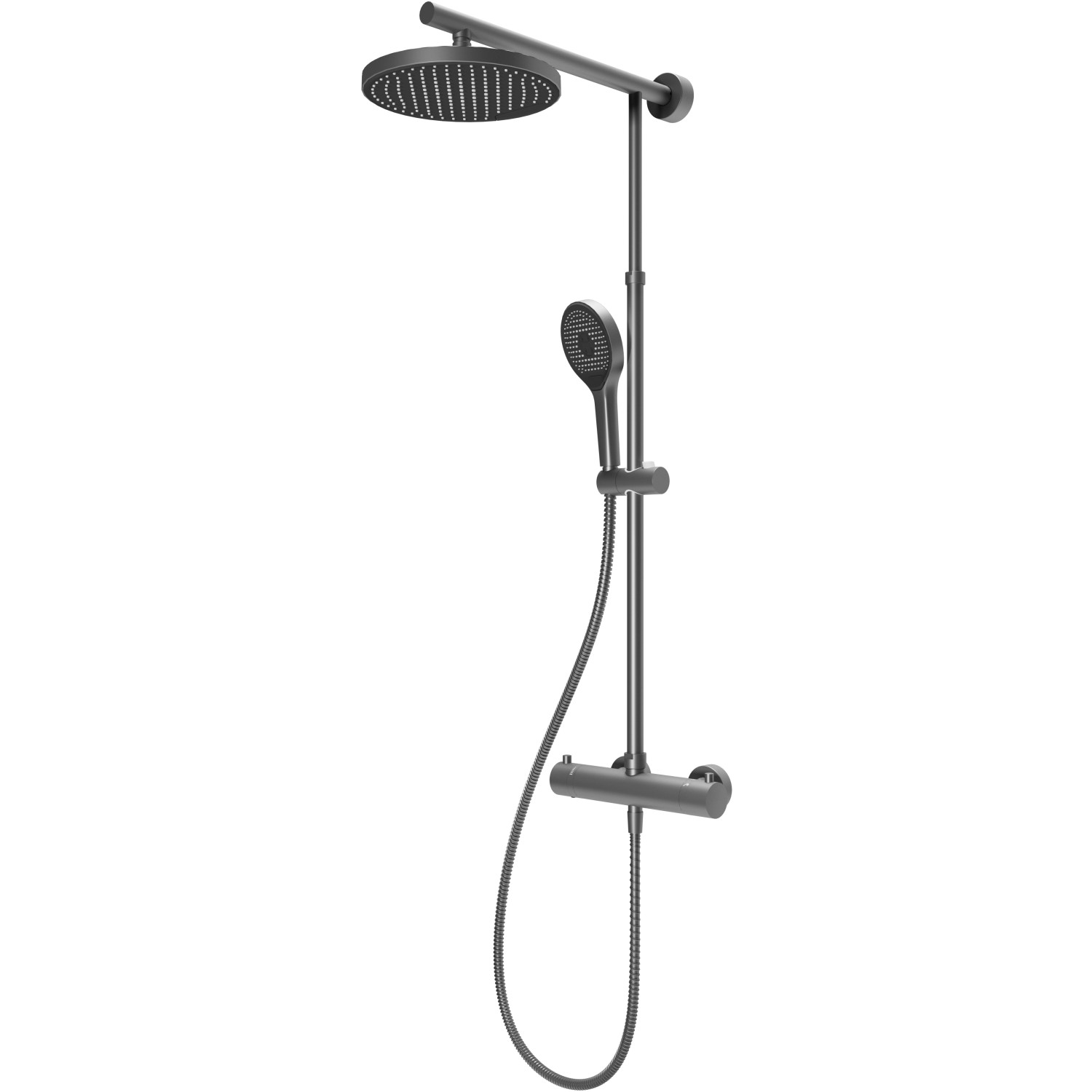 Schulte Duschsystem DuschMaster Rain Classic Gunmetal