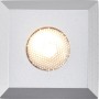 Quadratische, silberne LED Bodeneinbauleuchte Budoni (5er-Set) mit warmweißem Licht.