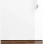 Posseik Bad-Hochschrank Rima, 40 cm, Walnuss-Optik mit weißen Fronten.