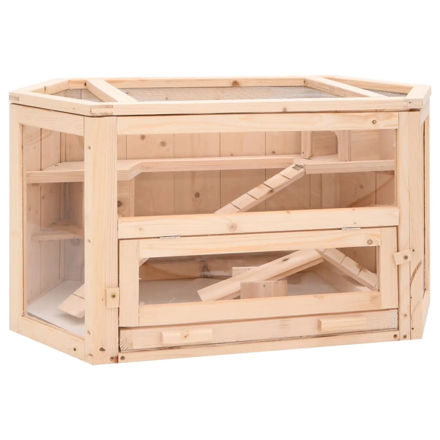 vidaXL Kleintierstall, Hamsterkäfig 80x40x43 cm Massivholz günstig online kaufen