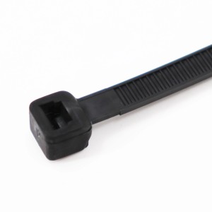 Schwarzer Aquagart Kabelbinder, 300mm, für Zaunblende, Schattiernetz und Bauzaun.