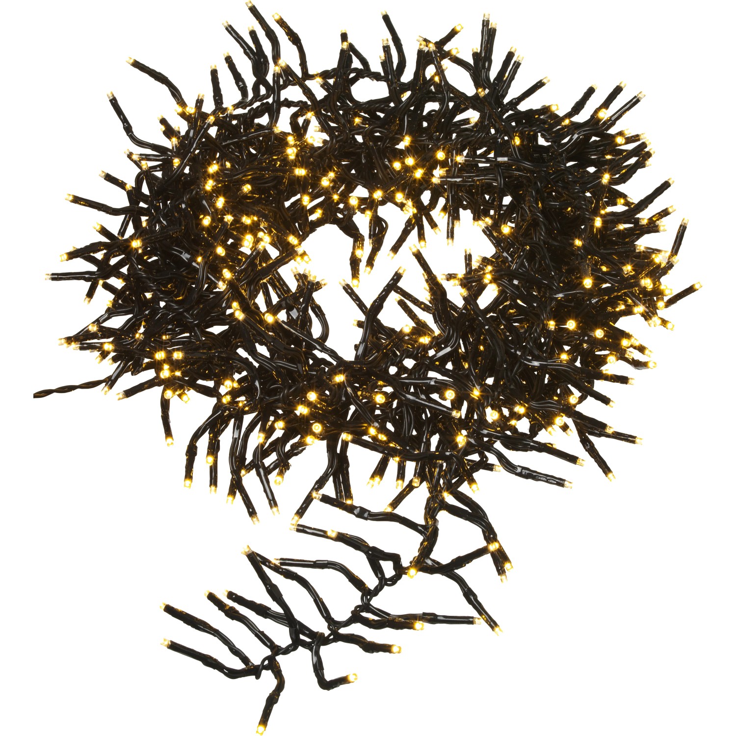 LED-Büschellichterkette 768 LEDs Warmweiß Schwarzes Kabel 550 cm