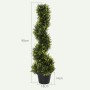 Künstlicher Zedernbaum (90cm) im Topf, spiralförmig, für Innen- und Außenbereich.
