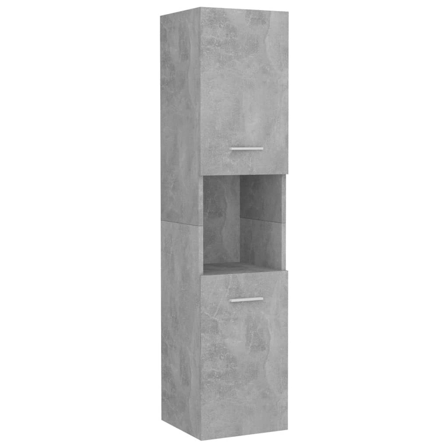 vidaXL Badezimmerschrank Betongrau 30x30x130 cm Holzwerkstoff günstig online kaufen