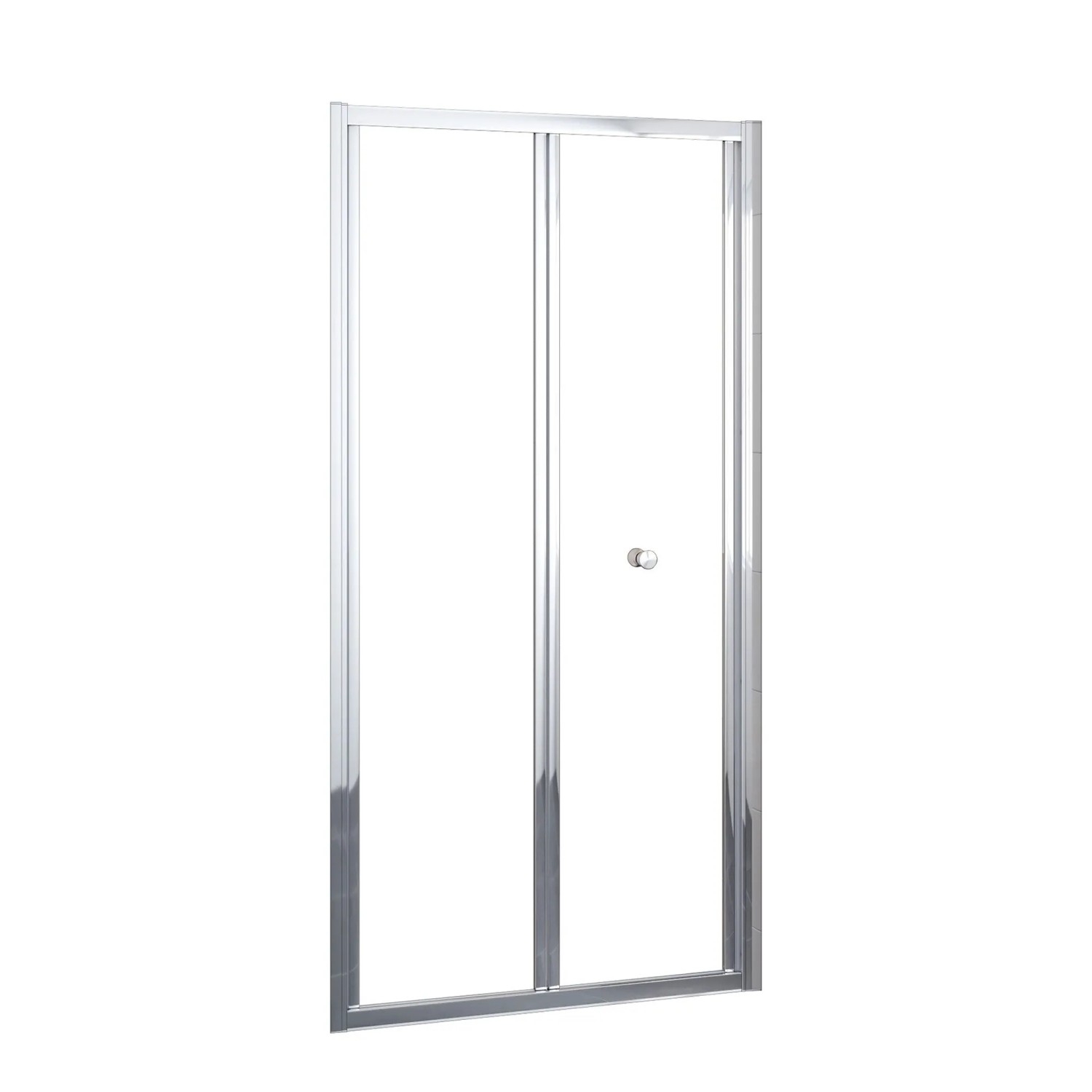 AICA Duschfalttür Nischentür 70x185cm 5mm ESG Sicherheitsglas Nischentür Badezimmer Glastür Chrom