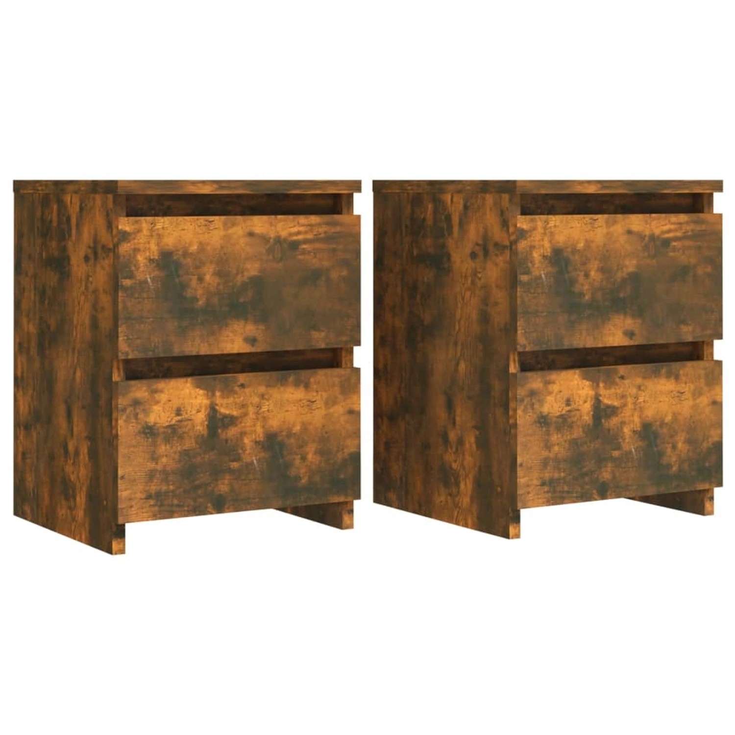 vidaXL Nachttische 2 Stk, Räuchereiche 30x30x40 cm Holzwerkstoff 815328 günstig online kaufen