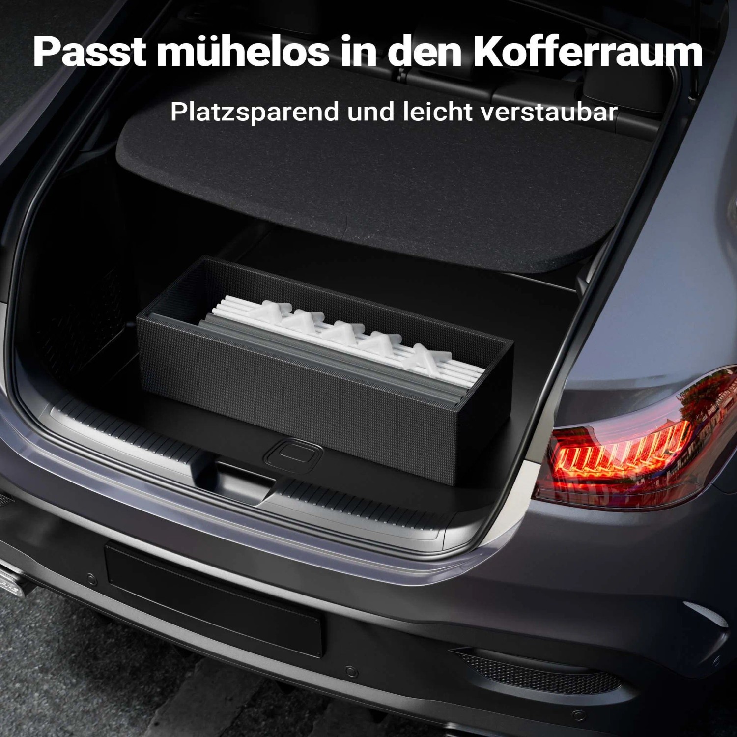 Toboli Pavillon 3x3m, grau, kompakt verpackt im Kofferraum. Platzsparend für Camping & Gartenpartys.
