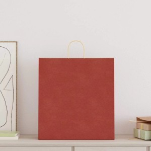 vidaXL Papiertragetaschen 250 Stk mit Henkeln Rot 45x17x48 cm 4101765