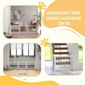 PawHut Absperrgitter Hund Faltbar mit 3 Paneelen