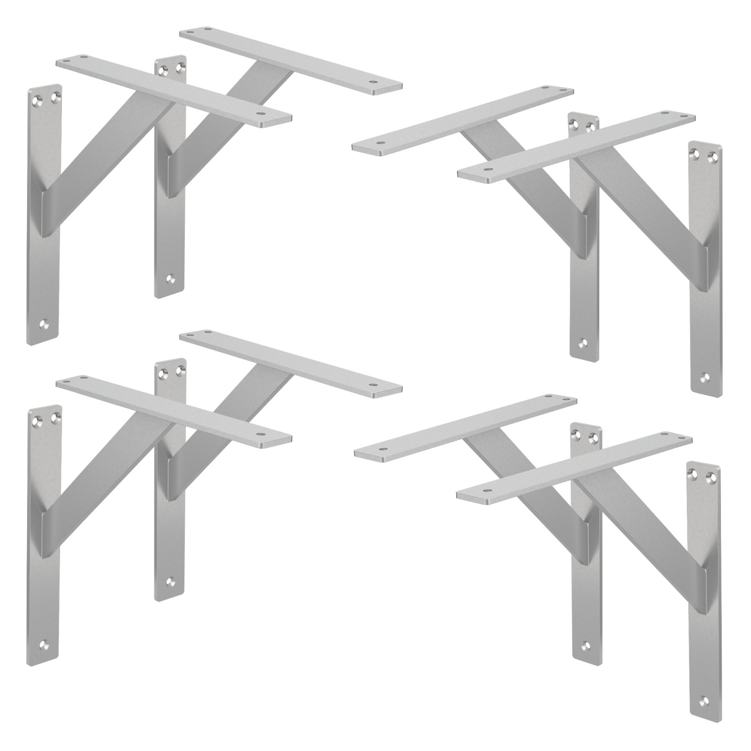 ML-Design 8 Stück Regalhalterung 240 x 240 mm Silber Aluminium Schwebende günstig online kaufen