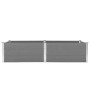 Graues Furnicato Garten Hochbeet (250x100x54 cm) aus WPC und Stahl.
