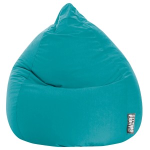 Blauer Sitting Point Sitzsack BeanBag Easy (220 l) aus Mikrofaser mit EPS-Perlen Füllung.
