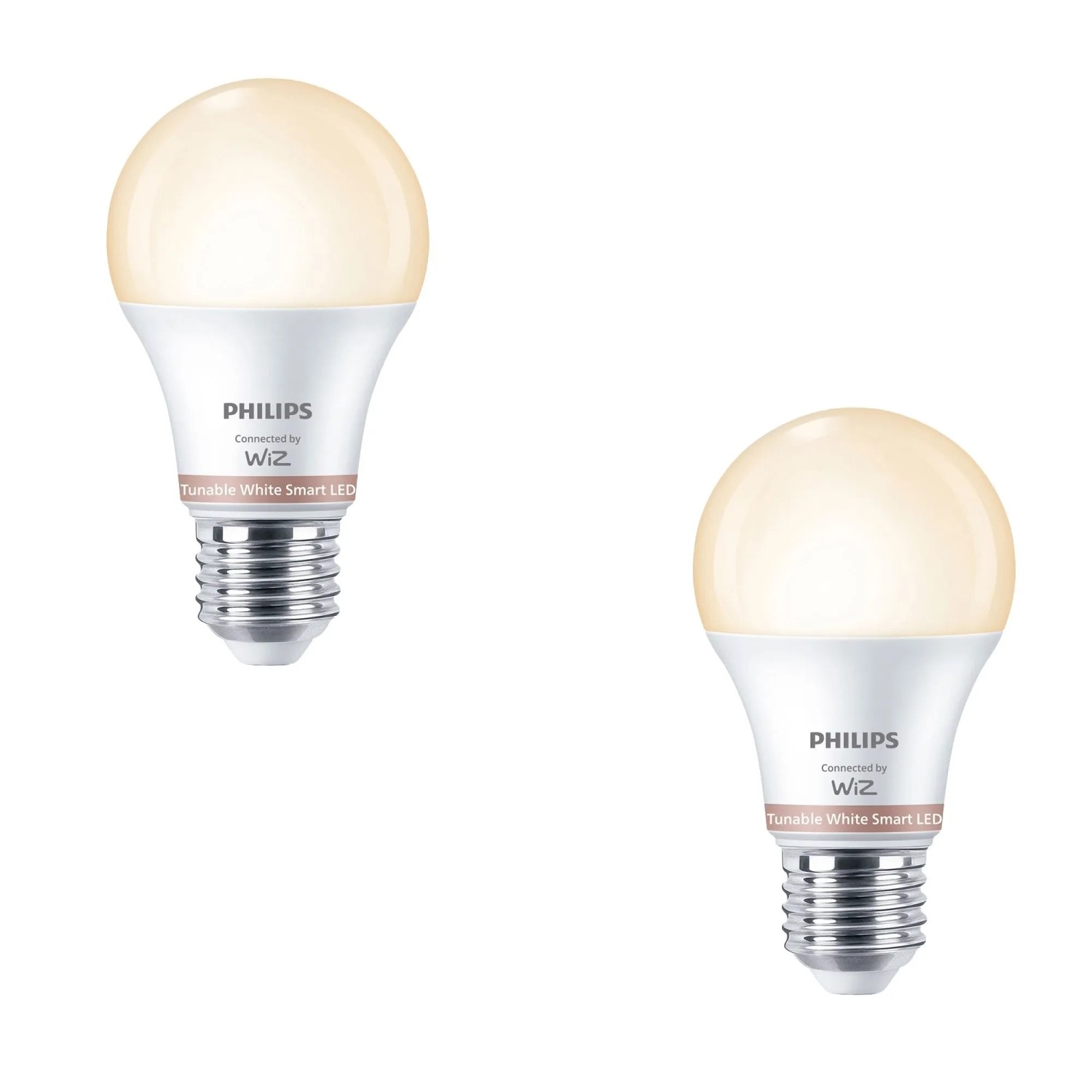 Philips Smart-LED-Leuchtmittel E27 Glühlampenform 60 W 806,m 2-Flammig Set