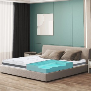The White Stone Matratze 160x200 mit offenem Schaumstoffkern für Atmungsaktivität und Komfort.