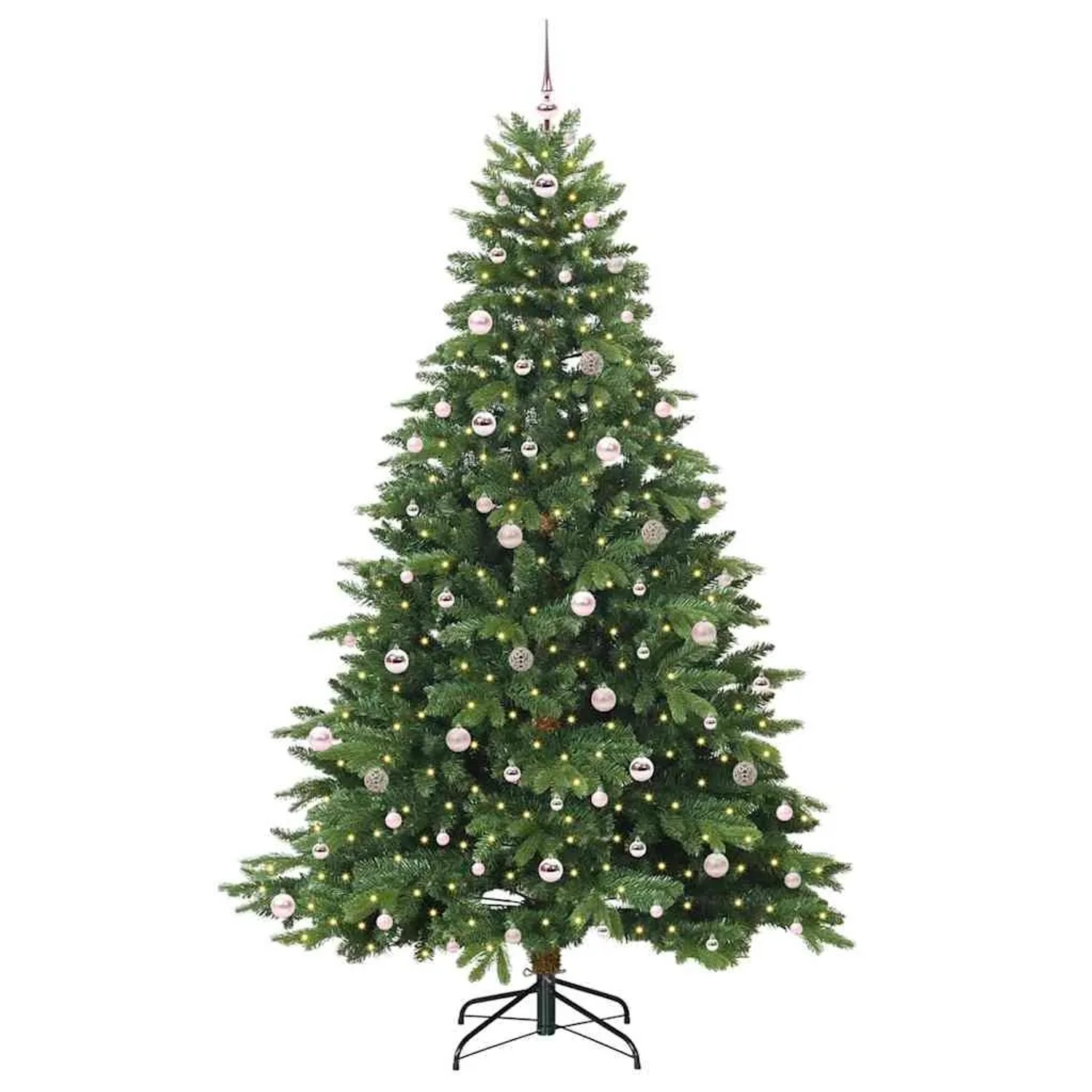 vidaXL Künstlicher Weihnachtsbaum mit 300 LEDs Grün 240 cm PE und PVC 3397577