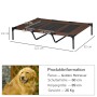 PawHut Hundebett in Braun/Schwarz mit Maßen. Erhöhte Liegefläche für große Hunde.