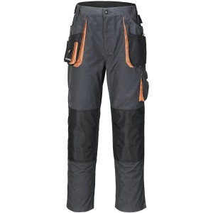 Kinder Bundhose, dunkelgrau-schwarz, Gr. 164, mit vielen Taschen für Arbeitskleidung.