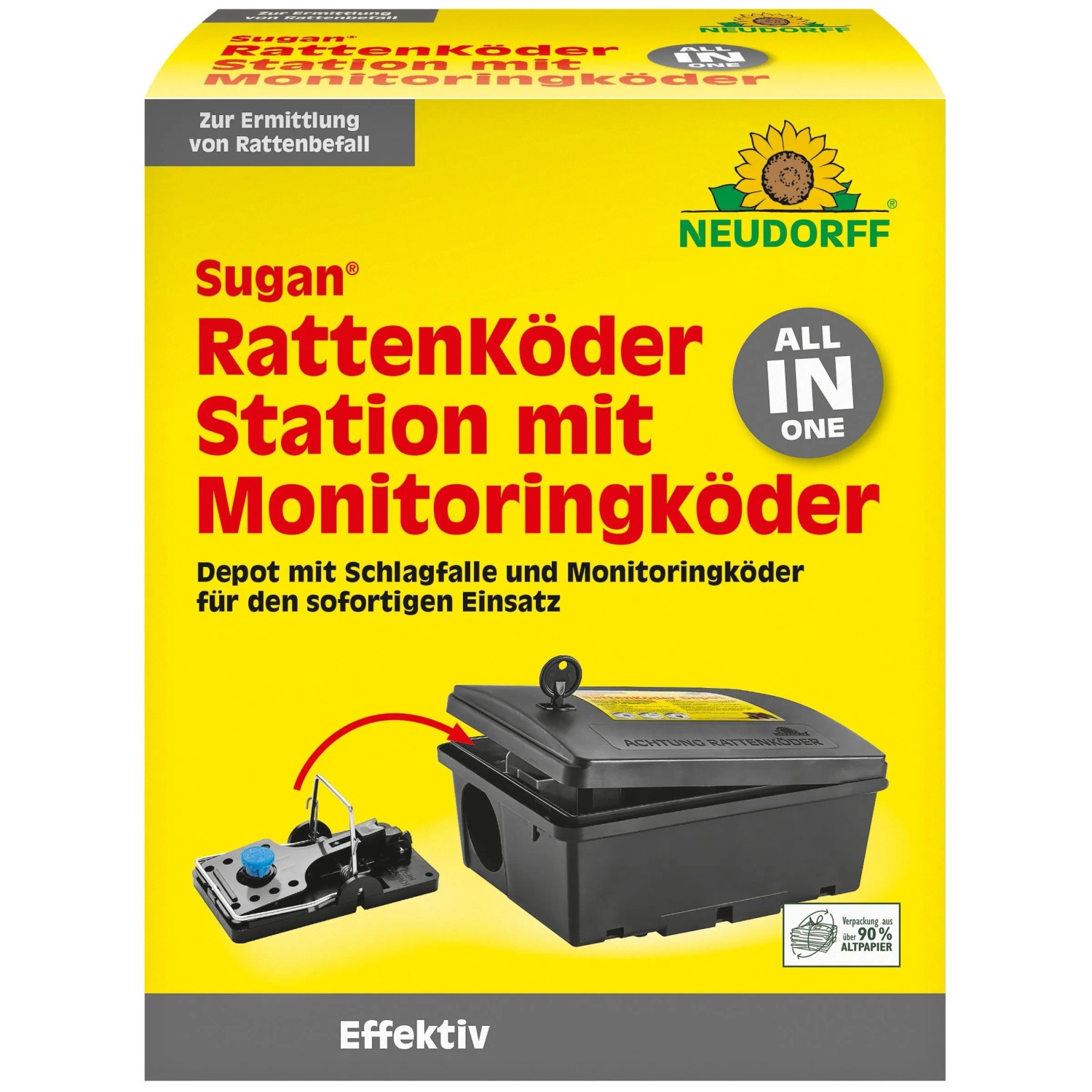 Neudorff Ratten-Köderstation mit Monitoringköder Sugan 1 Stück