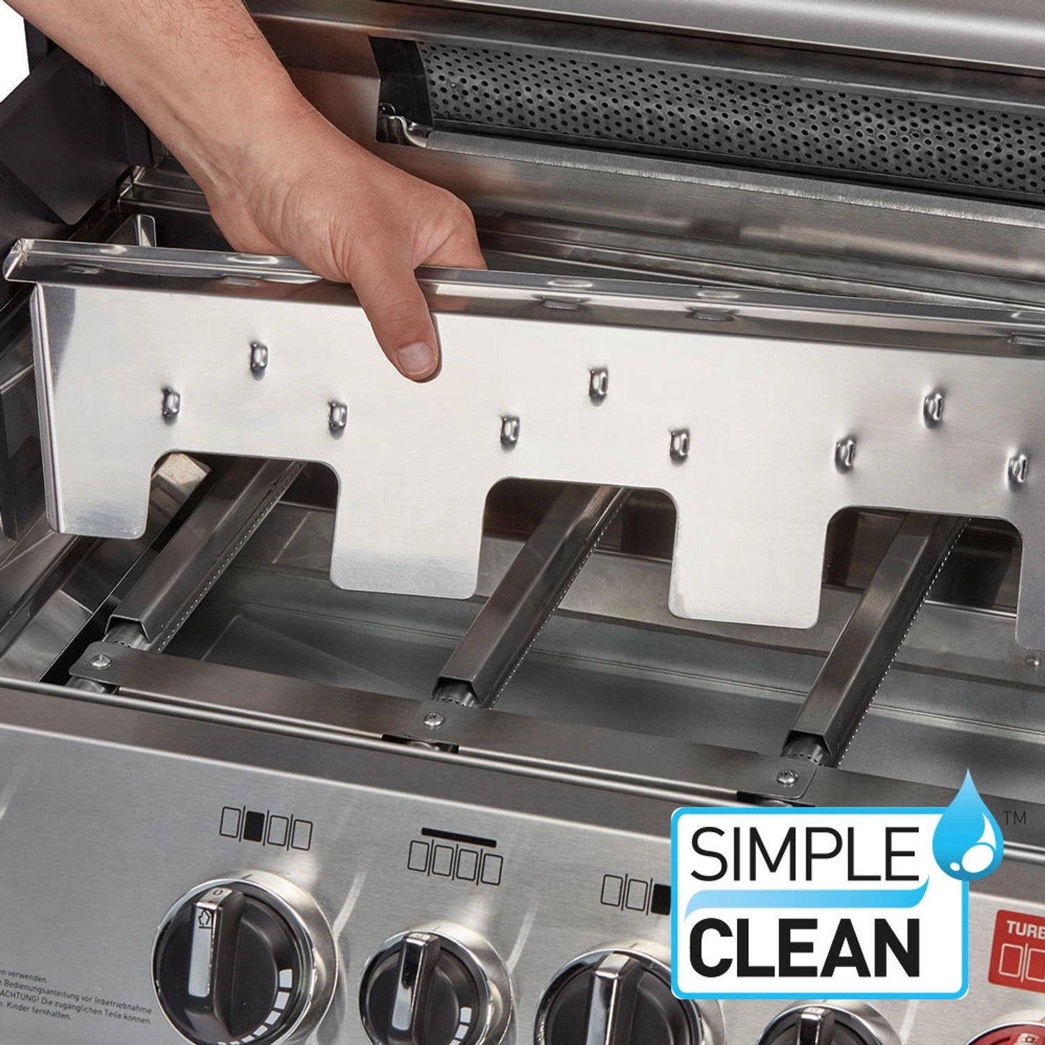 Detailaufnahme: Enders Gasgrill Monroe Pro 4 SIK Turbo mit Simple Clean System.