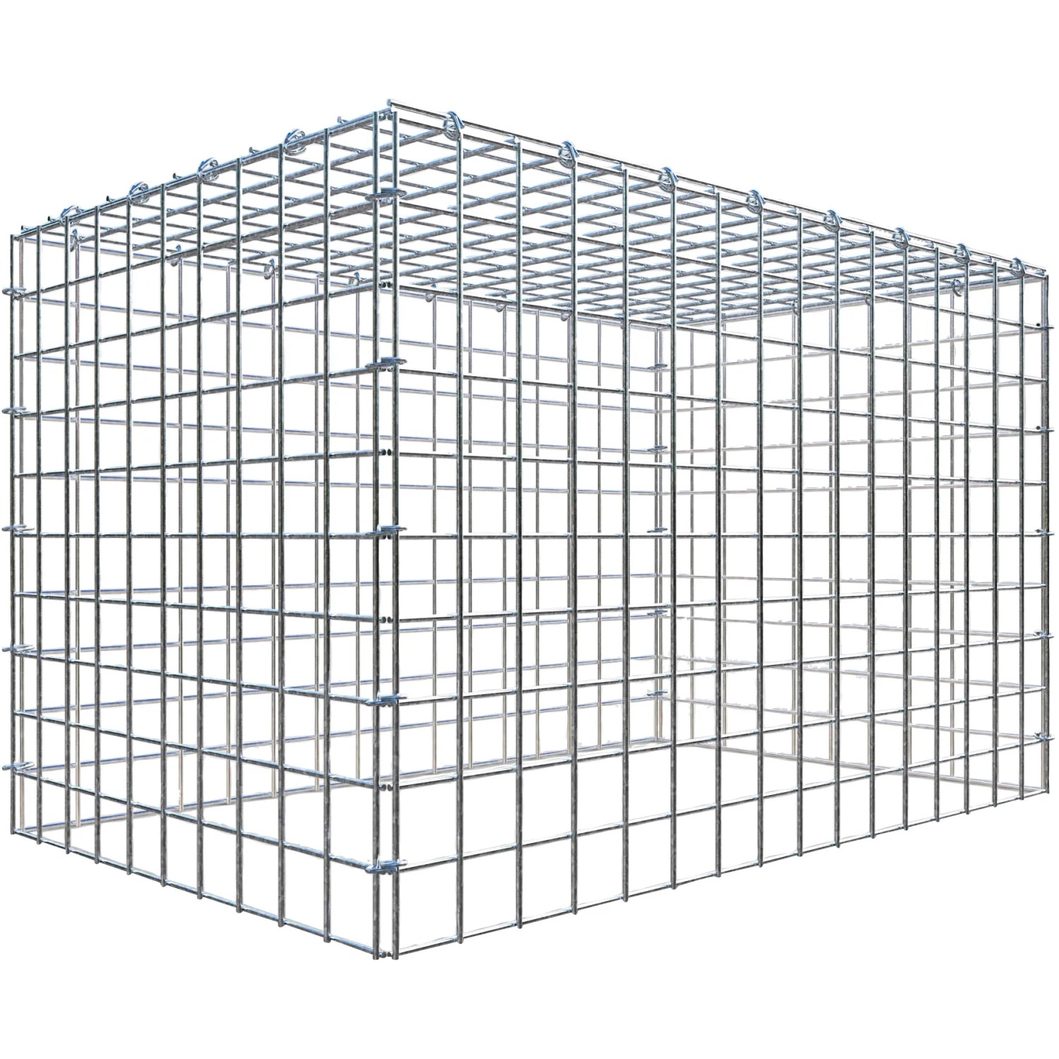 Gabiona C-Ring-Gabione-Anbaukorb Typ 3 50 x 80 x 50 cm Maschenw 5 x 5 cm