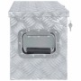 DELUKE Aluminiumbox Mit Deckel Abschließbar Alubox Deichselbox Alu Anhängerbox Werkzeugkiste Transportbox Metallkiste 61,5x26,5x30cm Silber_3