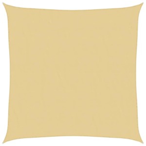 Quadratisches vidaXL Sonnensegel in Sandfarbe, 3x3 m, aus Polyester Oxford für Garten und Terrasse.