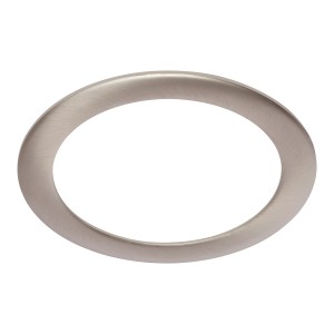 Brilo LED-Einbauleuchte Bad, flach, neutralweiß, 17 cm, matt-nickel