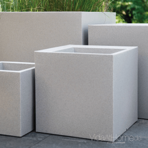 VidaAtHome.de Pflanzkübel QUBO 40 Stone