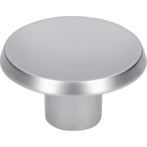 Siro Möbelknopf, Metall, matt verchromt, Ø 38 mm. Schlichtes Design für Möbel.