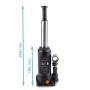 STAHLWERK Hydraulikheber 4 T, schwarz, mit silbernem Stempel. Hubbereich 180-350 mm für Auto Wartung & Reparatur.