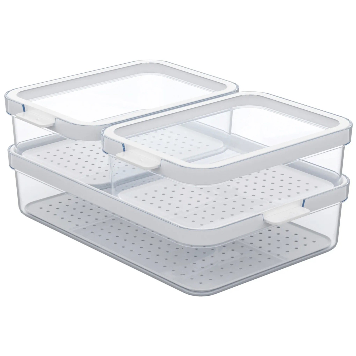 Rotho Kühlschrankorganizer-Set Cauma 2 X 1, 2, /2, 6, Transparent 3-teilig