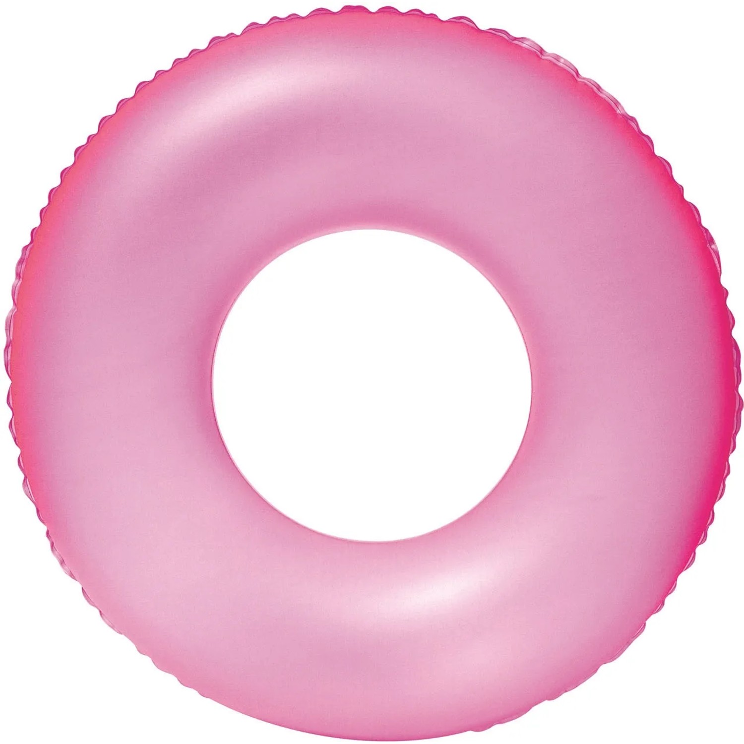 Pinker Bestway Schwimmring, einfarbig, aus PVC, Durchmesser 76 cm.