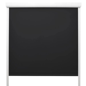 Sol Royal Thermorollo Schwarz, 100x175cm, mit weißer Kassette für Fenster.