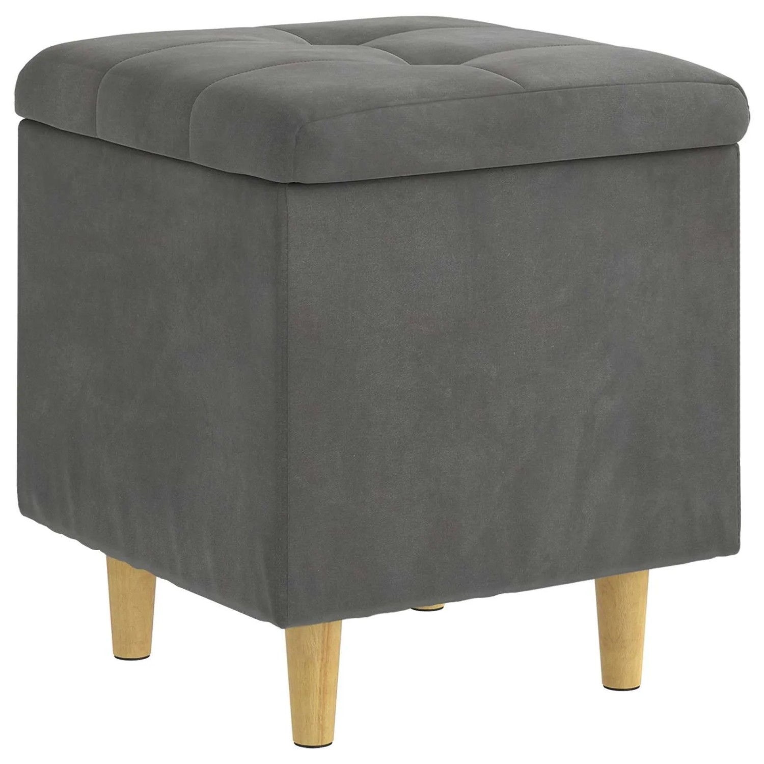 vidaXL Aufbewahrungsottomane Dunkelgrau 40 x 40 x 45 cm Samt 876811