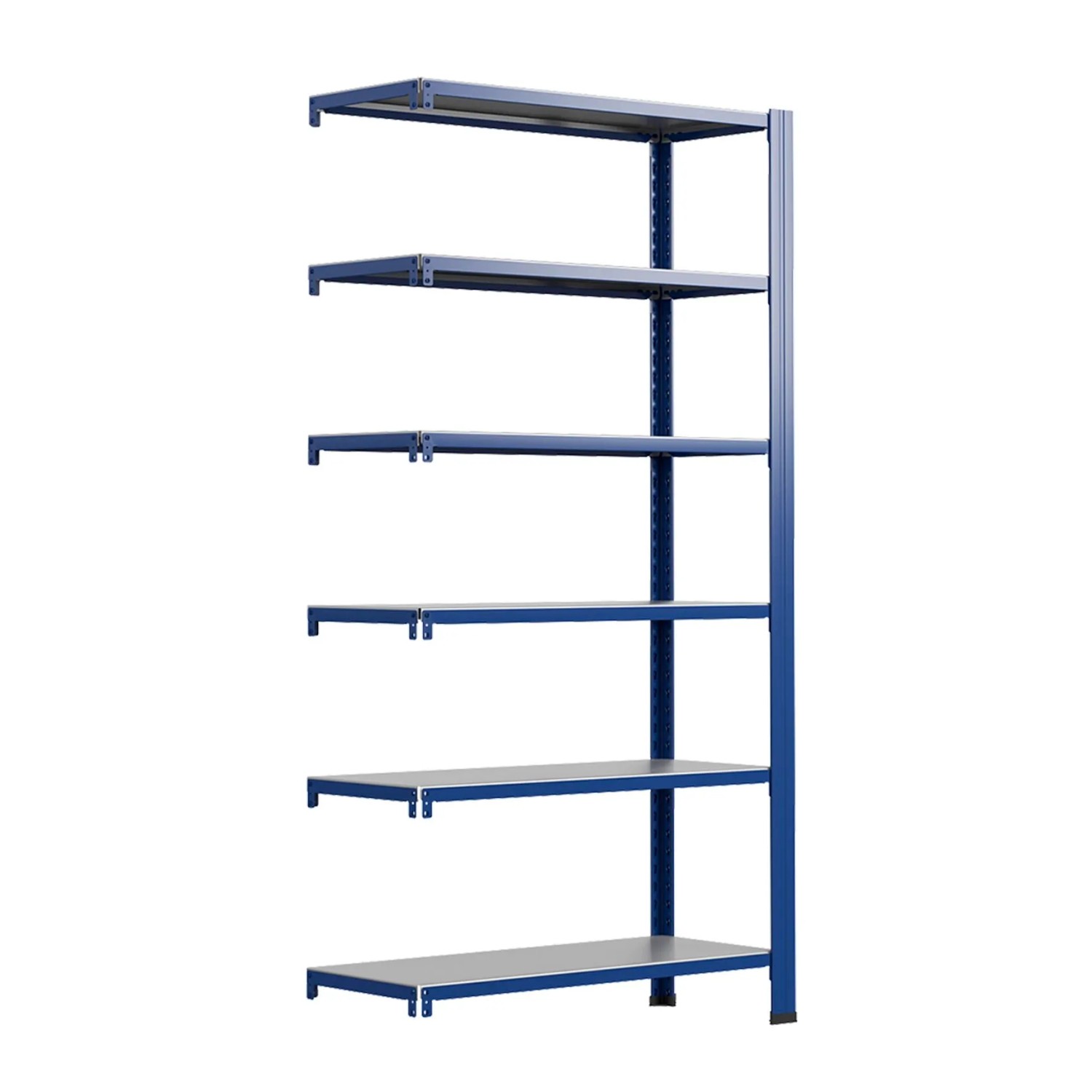 Ar Shelving T Profile Zusatzmodul Blau & Verzinkt 200x60x30 cm 6 Böden 180 kg