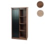 MCW Schrank K75 Braun: Schubladenkommode mit Schiebetür und 8 Fächern in Holzoptik.