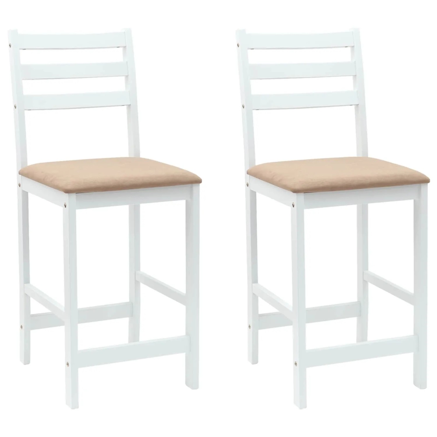 vidaXL Esszimmerstühle 2 Stk Weiß 40 x 47,5 x 99,5 cm 42020472