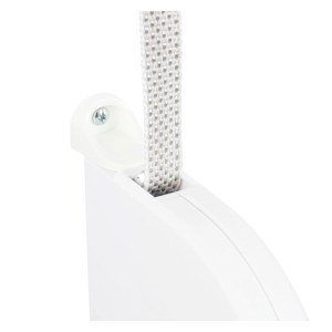 Detailaufnahme: Weißer Selve Aufputz Gurtwickler mit 6m Gurt (15mm).
