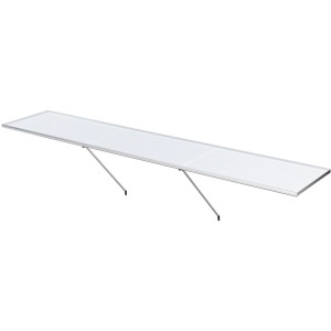 KGT Tischgestell Callas III für Gewächshaus, Aluminium mit weißen Einlegeplatten.