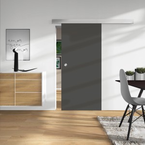 Holzschiebetür in Nebelgrau, 2060x940 mm, Melamindekor. Schiebetür für den Innenbereich.