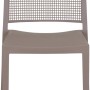 Siena Garden Stapelstuhl Square, taupe, 56x46x80cm. Gartenstuhl mit Rückenlehne im Gitterdesign.