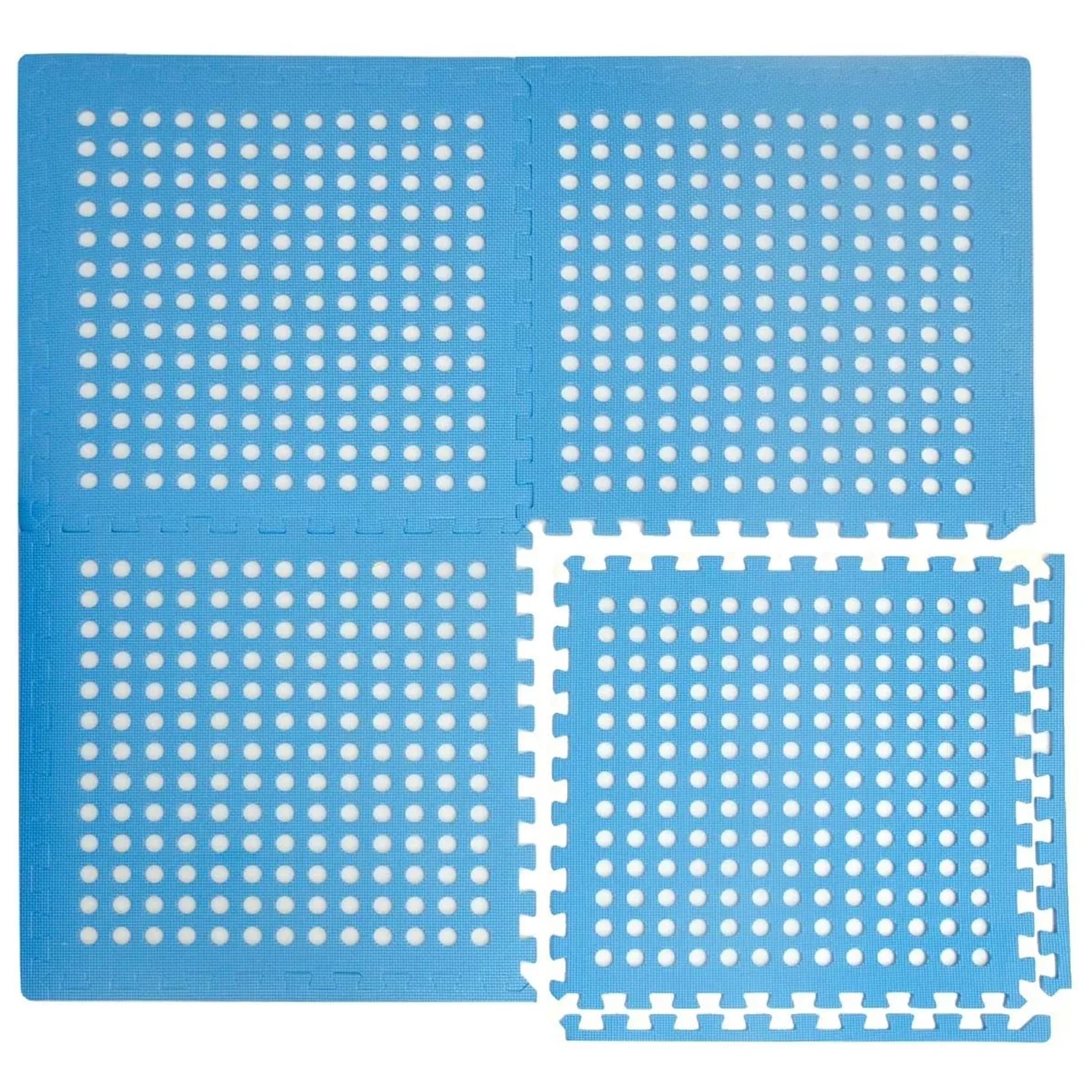 eyepower Poolmatte 62 x 62 cm 4er Set Blau