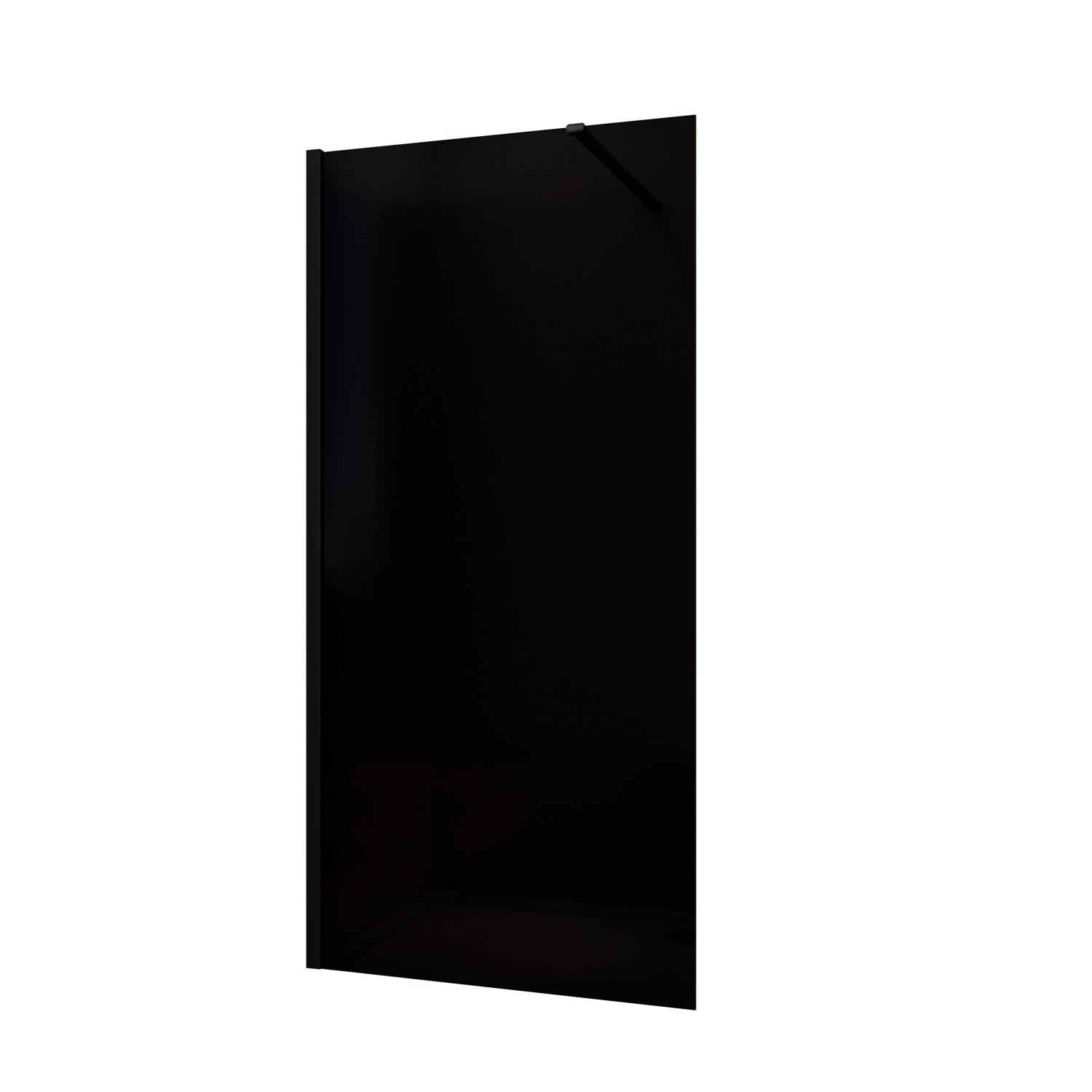 AICA Schwarz Duschkabine B.100xH.200cm Rauchglas Duschwand Mit 140cm Stabil günstig online kaufen