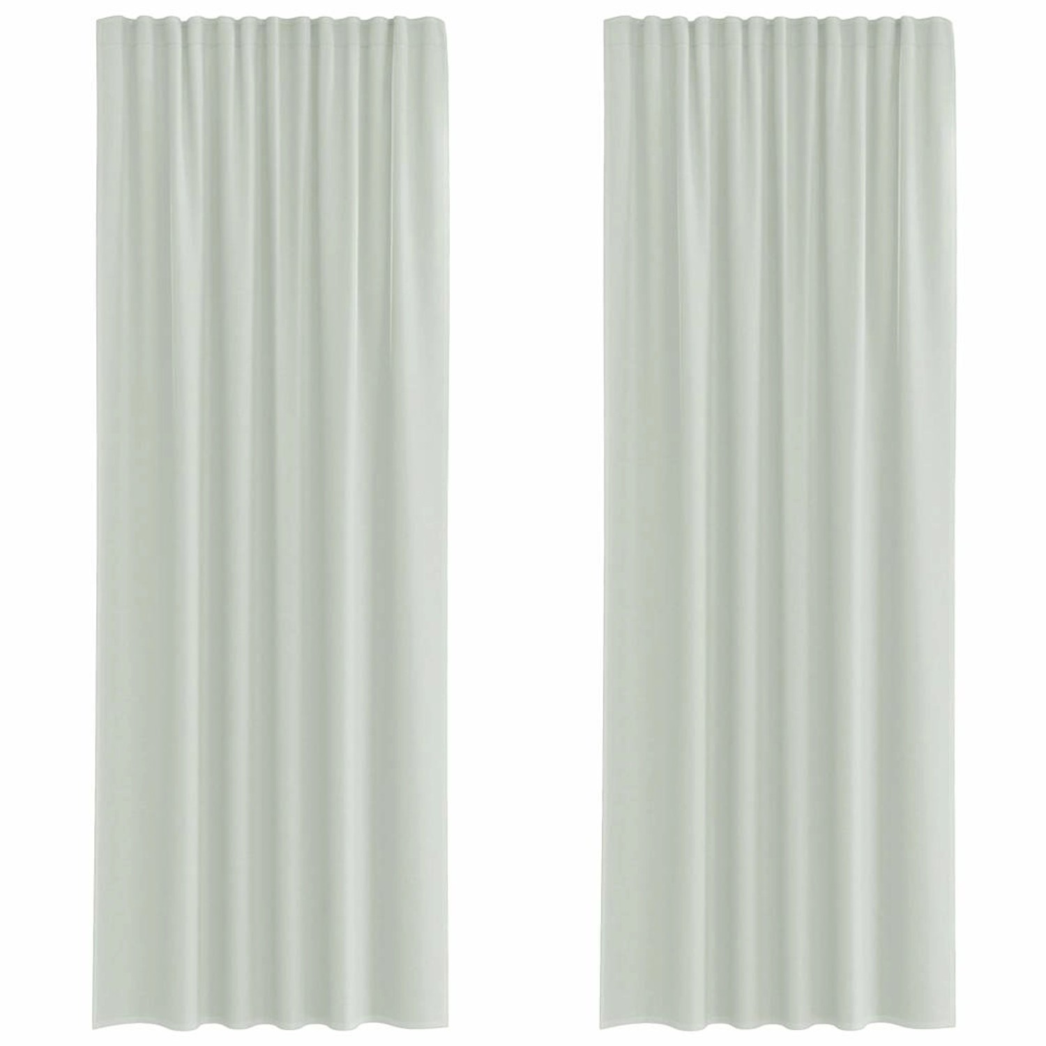 vidaXL Voile Vorhänge mit Stangentaschen 2 Stk Hellgrau 4102210 günstig online kaufen